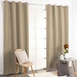 MODE DE VIE - Rideau avec oeillets - Tamisant - Polyester - Taupe - 140x250cm - vignette