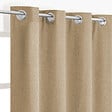 MODE DE VIE - Rideau avec oeillets - Tamisant - Polyester - Taupe - 140x250cm - vignette