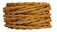 TIBELEC - Câble tissu torsadé longueur 3m or antique - vignette