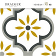 DRAEGER - Carreau adhésif Montmartre jaune 15x15 cm - vignette