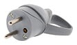 ZENITECH - Fiche électrique mâle à anneau 2 pôles + terre 16 A. gris - vignette
