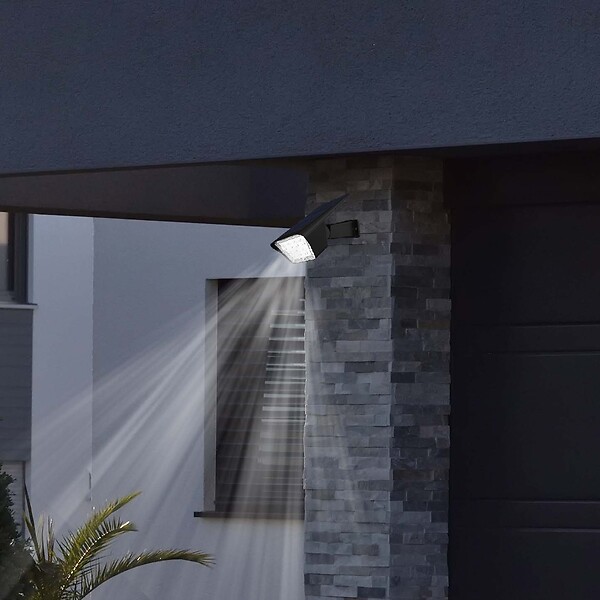 LUMI JARDIN - 2 Spots solaires projecteurs CURTIS 200LM - large
