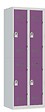 P.HENRY - Vestiaire 2 colonnes de 2 cases gris perle - prune - vignette