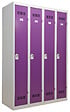 P.HENRY - Vestiaire industrie propre - 4 cases - Gris perle et prune - vignette