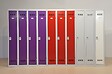 P.HENRY - Vestiaire industrie propre - 4 cases - Gris perle et prune - vignette