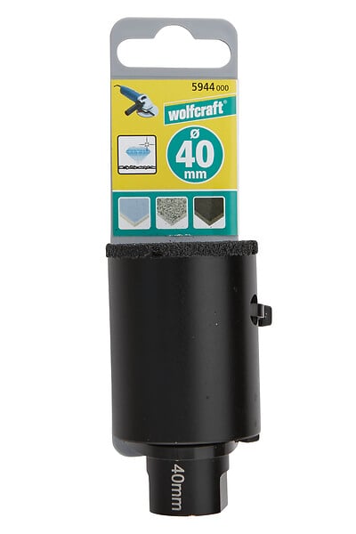 WOLFCRAFT - 1 Trépan diamant carrelage meuleuse Ø40 - large