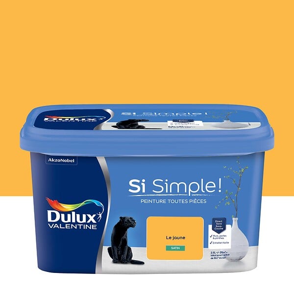 DULUX VALENTINE - Peinture Si Simple - Le Jaune - Satin - 2,5L - large