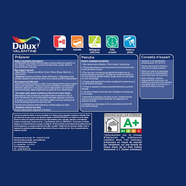 DULUX VALENTINE - Peinture Si Simple - Le Beton - Satin - 0,5L - large