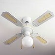 FARELEK - Ventilateur de plafond Ø 107 cm Blanc - vignette