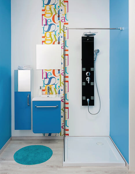 ONDEE - Receveur de douche acrylique extraplat - Blanc - 80x120cm - large