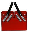 P.HENRY - Boite à outils dépliante 3 compartiments - Acier rouge - vignette