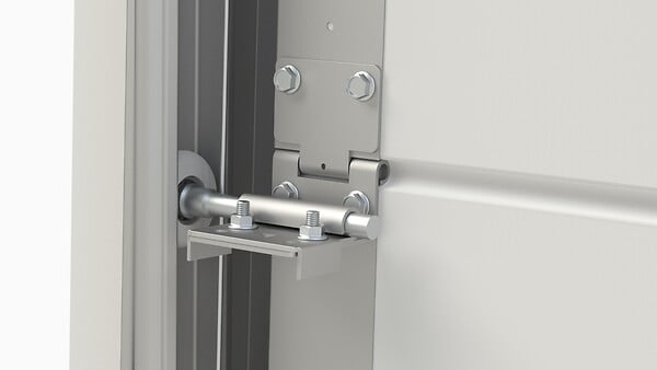 FLEXIDOOR - Porte de garage sectionnelle  Groove - PVC gris ss frises - 240x200cm - large
