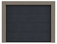 FLEXIDOOR - Porte de garage sectionnelle  Groove - PVC gris ss frises - 240x200cm - vignette