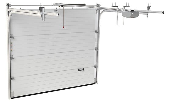 FLEXIDOOR - Porte de garage sectionnelle  Groove - PVC gris ss frises - 240x200cm - large
