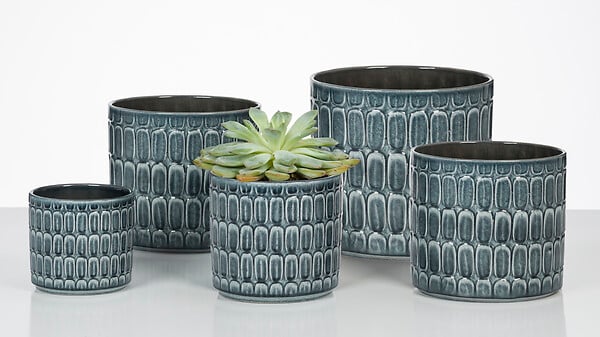 SCHEURICH - Cache-pot Alma 12 cm bleu - large