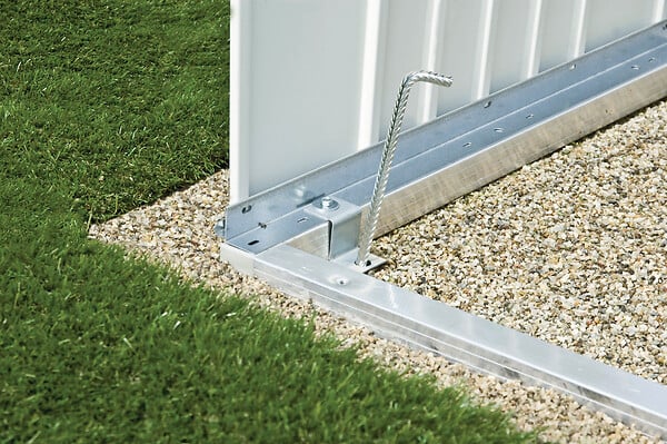 BIOHORT - Cadre de sol pour abri de jardin A3. A5 et H2 - Aluminium - large