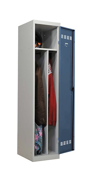 P.HENRY - Vestiaire industrie salissante 1 case - Gris perle et bleu - large