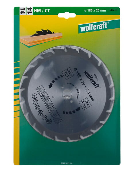 WOLFCRAFT - 1Lame scie circ. CT 22dts D180x20mm - large