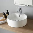 PLANETE BAIN - Vasque à poser ø41cm- ronde blanche - Curve - vignette