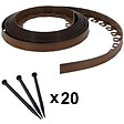 GT GARDEN - Bordure de jardin flexible marron - 3,8 cm x 10 mètres avec 20 piquets d'ancrage - vignette