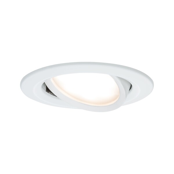PAULMANN - Kit enc Nova Coin rond orient. LED 1x6.5 W 2700 K blc dép-alu - large