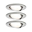 PAULMANN - Kit enc Nova orient. LED 2700K GU10 5- 1mm Acier bros-Alu - vignette