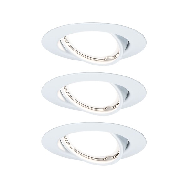 PAULMANN - Jeu de 3 spots encastrables à LED Base - Blanc - large