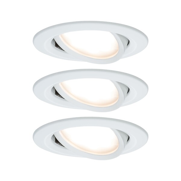 PAULMANN - Kit de 3 spots LED encastrables Nova Coin - Blanc - 3x6W - large