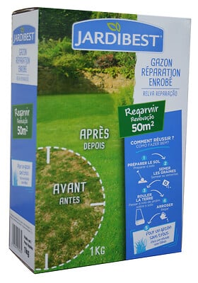 JARDIBEST - Gazon réparation enrobé - 1kg - large