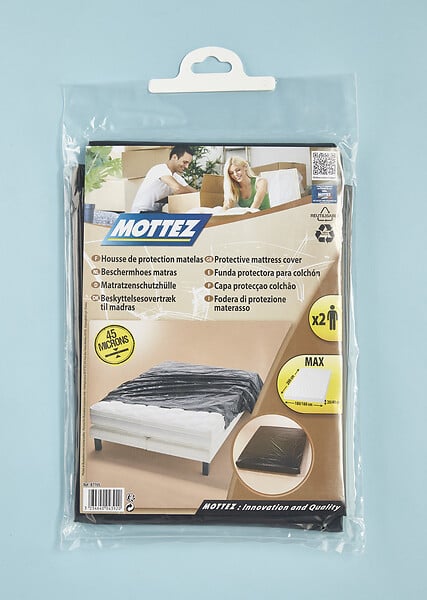 MOTTEZ - Housse de matelas L.180xl.210xH.20cm - large