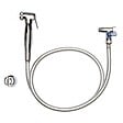WC CLEAN - Kit douchette WC Curve hygiène intime en laiton chromé - vignette
