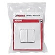 LEGRAND - Double poussoir Neptune 6A - blanc - vignette