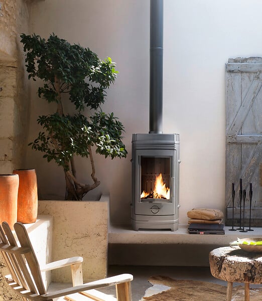 INVICTA - Poêle à bois Cassine - Fonte - Anthracite - 10kW - large