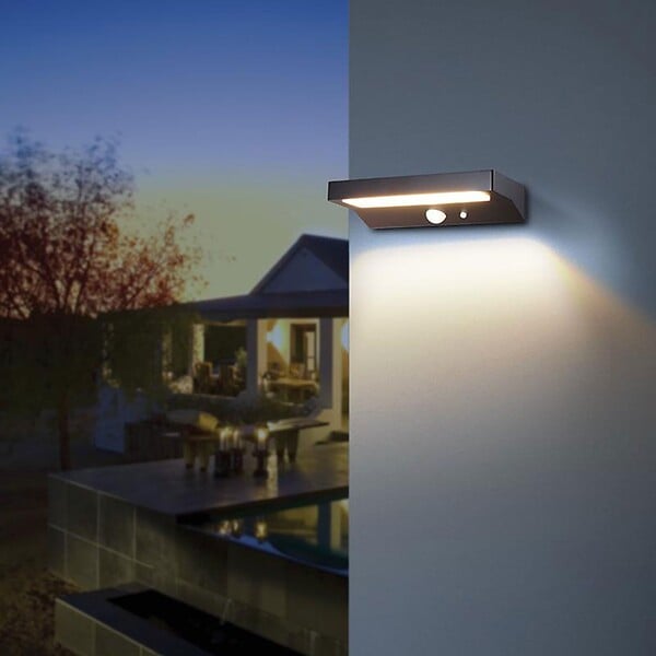 LUMIHOME - Applique solaire LED Pulsar - Noir - large