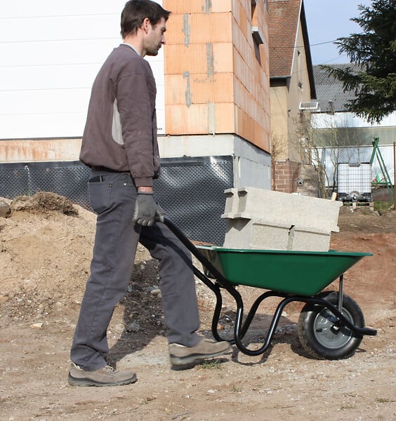 HAEMMERLIN - Brouette Aktic premium galva 100 avec roue gonflee - Kaki - large