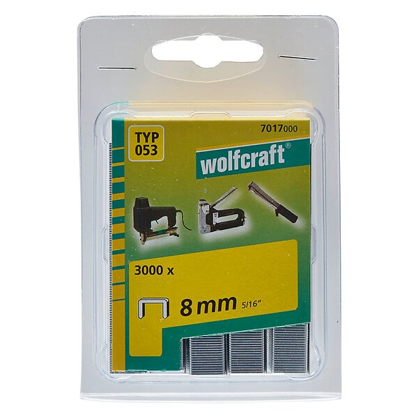 WOLFCRAFT - 3000 Agrafes larges acier type 053 8mm - large