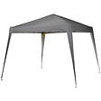 OUTSUNNY - Tonnelle barnum de jardin pop-up pliant 2,4L x 2,4l x 2,5H m acier polyester imperméabilisé anti UV avec sac de transport gris - vignette