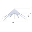OUTSUNNY - Tente de jardin XXL en étoile bâche anti-pluie voile d'ombrage toile de camping 10L x 10l x 4H m polyester haute densité 210D imperméable bleu clair - vignette