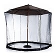 OUTSUNNY - Moustiquaire cylindrique pour parasol 3 m diamètre avec fermeture éclair et lestage noir - vignette