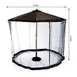 OUTSUNNY - Moustiquaire cylindrique pour parasol 3 m diamètre avec fermeture éclair et lestage noir - vignette