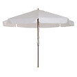OUTSUNNY - Parasol droit rond grande taille de jardin Ø 3,25 x 2,5H m bois de bambou polyester crème - vignette