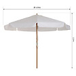OUTSUNNY - Parasol droit rond grande taille de jardin Ø 3,25 x 2,5H m bois de bambou polyester crème - vignette