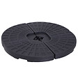 OUTSUNNY - Lot de 4 poids de lestage pour parasols déportés dim. totales 48L x 48l x 8H cm polyéthylène haute densité noir - vignette