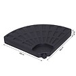 OUTSUNNY - Lot de 4 poids de lestage pour parasols déportés dim. totales 48L x 48l x 8H cm polyéthylène haute densité noir - vignette
