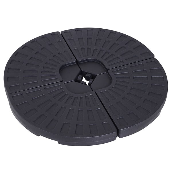 OUTSUNNY - Lot de 4 poids de lestage pour parasols déportés dim. totales 48L x 48l x 8H cm polyéthylène haute densité noir - large