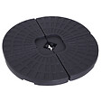 OUTSUNNY - Lot de 4 poids de lestage pour parasols déportés dim. totales 48L x 48l x 8H cm polyéthylène haute densité noir - vignette