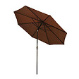 OUTSUNNY - Parasol en métal rond polyester 180g/m² manivelle inclinable Ø 2,95 x 2,5 m chocolat - vignette