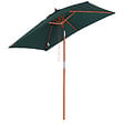 OUTSUNNY - Parasol rectangulaire inclinable bois polyester haute densité 2L x 1,5l x 2,3H m vert foncé - vignette