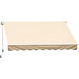 OUTSUNNY - Store banne manuel rétractable alu. polyester imperméabilisé haute densité 4 x 2,5 m beige - vignette