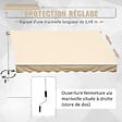 OUTSUNNY - Store banne manuel rétractable alu. polyester imperméabilisé haute densité 4 x 2,5 m beige - vignette